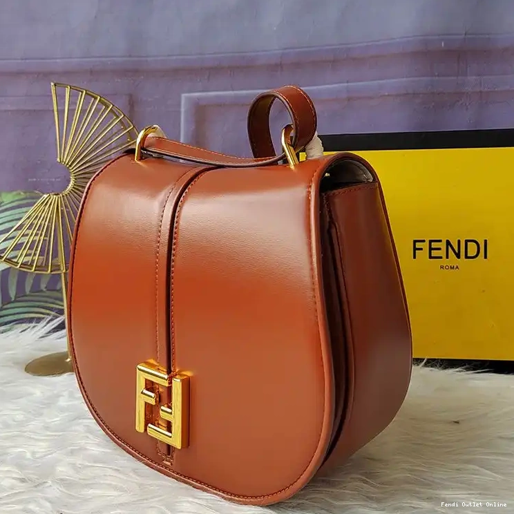 Cheap In Medium C'mon Leather Bag Brown Fendi Calf 0617